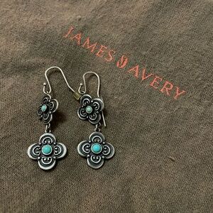 Retired James Avery San Miguel Turquoise Earrings
